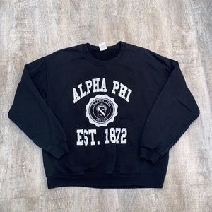 Black ALPHA PHI Crew Neck
